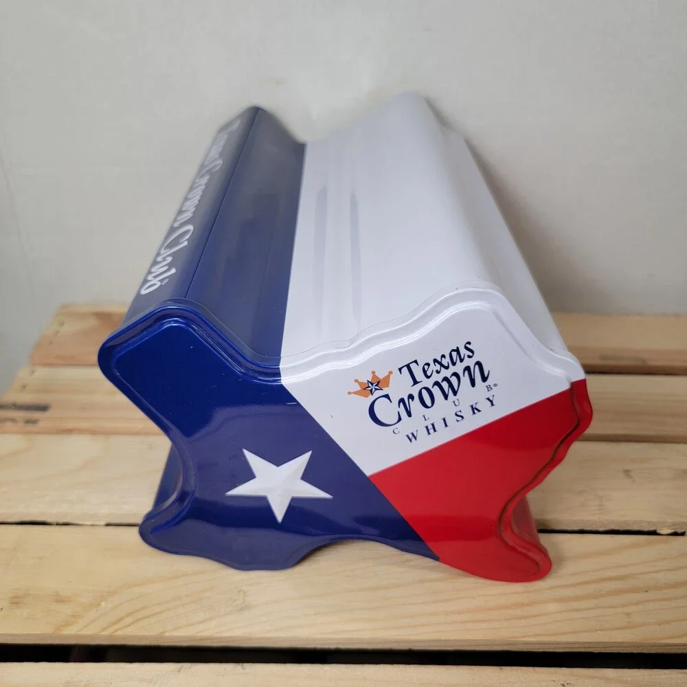 Texas Crown Club Whisky Tin 9.5